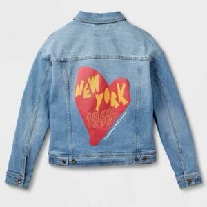 Denim‎ Jacket XS Pride Adult Queer Artist Design New York 1969 Stonewall Riot
